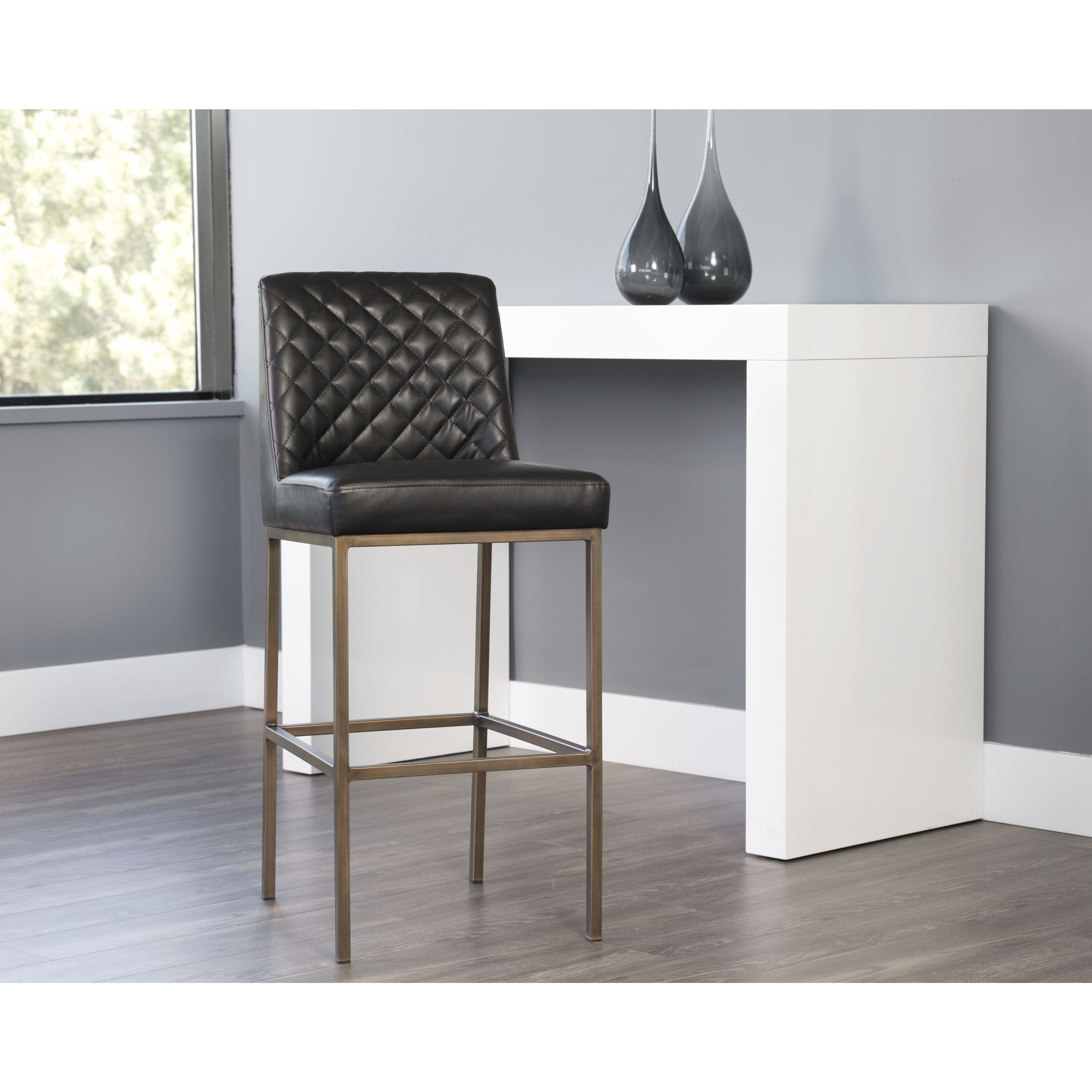 Leighland 42 inch Coal Black Barstool